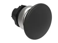 BOUTON COUP-DE-POING PLASTIQUE MOMENT. 40mm NOIR