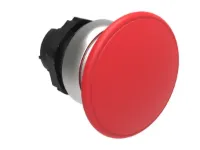 BOUTON COUP-DE-POING PLASTIQUE MOMENT. 40mm ROUGE