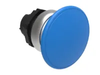 BOUTON COUP-DE-POING PLASTIQUE MOMENT. 40mm BLEU