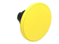 BOUTON COUP-DE-POING PLASTIQUE MOMENT. 60mm JAUNE