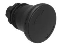 "BOUTON COUP-DE-POING PLASTIQUE A ACCROCHAGE, TOURNER POUR DEVER. 40mm NOIR"