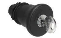 "BOUTON COUP-DE-POING A ACCROCHAGE, DEVER. A CLE R3433E 40mm NOIR"