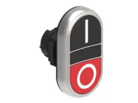 B.P. DBLE TOUCHE AFFLEURANT PLASTIQUE A INTERMITTENT AVEC 'I-O' NOIR/ROUGE
