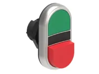 B.P. DBLE TOUCHE 1 DEPASSANT ET 1 AFFLEURANT PLASTIQUE A INTERMITTENT VERT/ROUGE