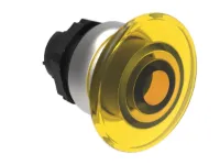 BOUTON COUP-DE-POING LUMINEUX A INTERMITTENT 40MM JAUNE