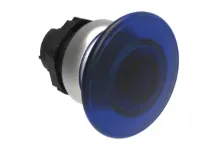 BOUTON COUP-DE-POING LUMINEUX A INTERMITTENT 40MM BLEU
