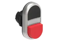 B.P. DBLE TOUCHE ILLUMINE A INTERMITTENT 1 AFFLEURANT ET 1 DEPASSANT NOIR/ROUGE