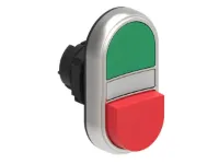 B.P. DBLE TOUCHE ILLUMINE A INTERMITTENT 1 AFFLEURANT ET 1 DEPASSANT VERT/ROUGE