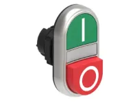 B.P. DBLE TOUCHE ILLUMINE A INTERMITTENT 1 AFFLEURANT ET 1 DEPASSANT AVEC 'I-O' VERT/ROUGE