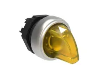 SELECTEUR LUMINEUX A MANETTE 3 POS JAUNE