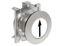 B.P. PLAT AFFLEURANT METAL. MOMENT. AVEC FLECHE HAUT/BAS BLANC