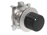 SEL. PLAT A BOUTON ROTATIF METAL. 3 POS. RETOUR DROITE AU CENTRE
