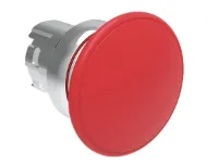 BOUTON COUP-DE-POING METAL. MOMENT. 40mm ROUGE