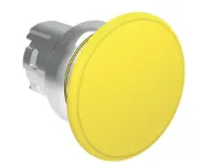 BOUTON COUP-DE-POING METAL. MOMENT. 40mm JAUNE