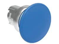 BOUTON COUP-DE-POING METAL. MOMENT. 40mm BLEU