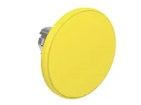 BOUTON COUP-DE-POING METAL. MOMENT. 60mm JAUNE