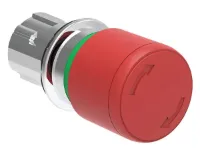 BOUTON COUP-DE-POING METAL. TOURNER 30mm ROUGE