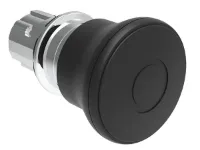 BOUTON COUP-DE-POING METAL. POUSSER-POUSSER 40mm NOIR