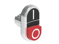 B.P. DBLE TCHE 1 AFF. ET 1 DEPAS. METAL. MOMENT. AVEC 'I-O' NOIR/ROUGE
