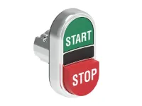 B.P. DBLE TCHE 1 AFF. ET 1 DEPAS. METAL. MOMENT. AVEC 'START-STOP' VERT/ROUGE