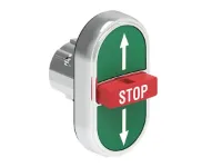 B.P. TRIPLE TCHE 2 AFF. ET 1 DEPAS. METAL. MOMENT. AVEC 'FL. HAUT/STOP/FL. BAS' V/R/V