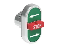 B.P. TRIPLE TCHE 2 AFF. ET 1 DEPAS. METAL. MOMENT. AVEC 'FL. DROITE/STOP/FL. GAUCHE' V/R/V