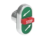 B.P. TRIPLE TCHE 2 AFF. ET 1 DEPAS. METAL. MOMENT. AVEC 'FL. HAUT D/STOP/FL. BAS G' V/R/V