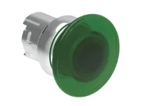 BOUTON COUP-DE-POING ILLUM. METAL. MOMENT. VERT