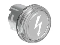 VOYANT LUMINEUX METAL. AVEC SYMB. IND. LA TENSION DANGEREUSE TRANSPARENT