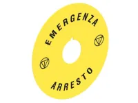 DISQUE JAUNE 90mm 'EMERGENZA/ARRESTO'