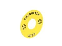 DISQUE JAUNE 60mm 'EMERGENCY STOP'