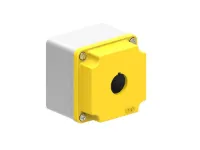 BOITIER EN METAL 1 TROU JAUNE