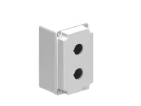 BOITIER EN METAL 2 TROUS GRIS