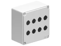 BOITIER EN METAL 2X4 TROUS GRIS