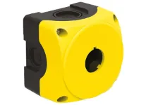 BOITIER EN PLASTIQUE 1 TROU JAUNE