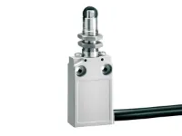 INTERRUPTEUR A POUSSOIR A GALET A SORTIE DE CABLE PLASTIQUE 1NO+1NF M12 FIXATION A ECROU