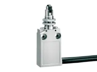 INTERRUPTEUR A POUSSOIR A GALET A SORTIE DE CABLE PLASTIQUE 1NO+1NF M12 FIXATION A ECROU