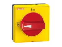 POIGNEE CADENASSABLE ROUGE/JAUNE FIXATION A VIS NEMA4X