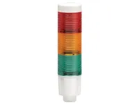 COLONNE LUMINEUSE 45MM DEL VERT-ORANGE-ROUGE 24VDC AVEC SOCLE DE FIXATION