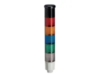 COLONNE LUMINEUSE 45MM AVEC MODULE SONORE DEL BLANC-VERT-BLEU-ORANGE-ROUGE 24VDC