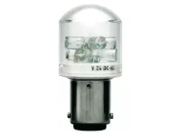 LAMPE A DEL CULOT BA15d 120VAC JAUNE/ORANGE