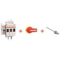 SECTIONNEUR AVEC PORTE-FUSIBLE 100A AVEC RALLONGE 300MM &amp; POIGNEE VERROUILLAGE DE PORTE