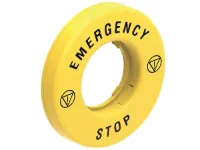 DISQUE ILLUMINE 60mm 230V 'EMERGENCY STOP'