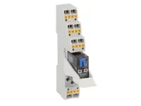 RELAIS INDUS. ASSEMBLE AVEC DEL &amp; ACTION. MEC. 24VAC 2 INVERSEURS 8A BORNES A RESSORT
