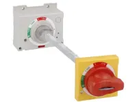 POIGNEE CADENASSABLE POUR P5M...0100-0250 ROUGE/JAUNE AVEC RALLONGE 469mm