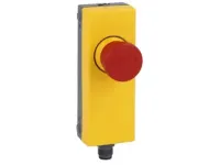STAT CTRL JAUNE B.P. CHAMPIGNON ROUGE A ACCROCHAGE, TOURNER POUR DEVER. 40mm ISO 13850 2NF